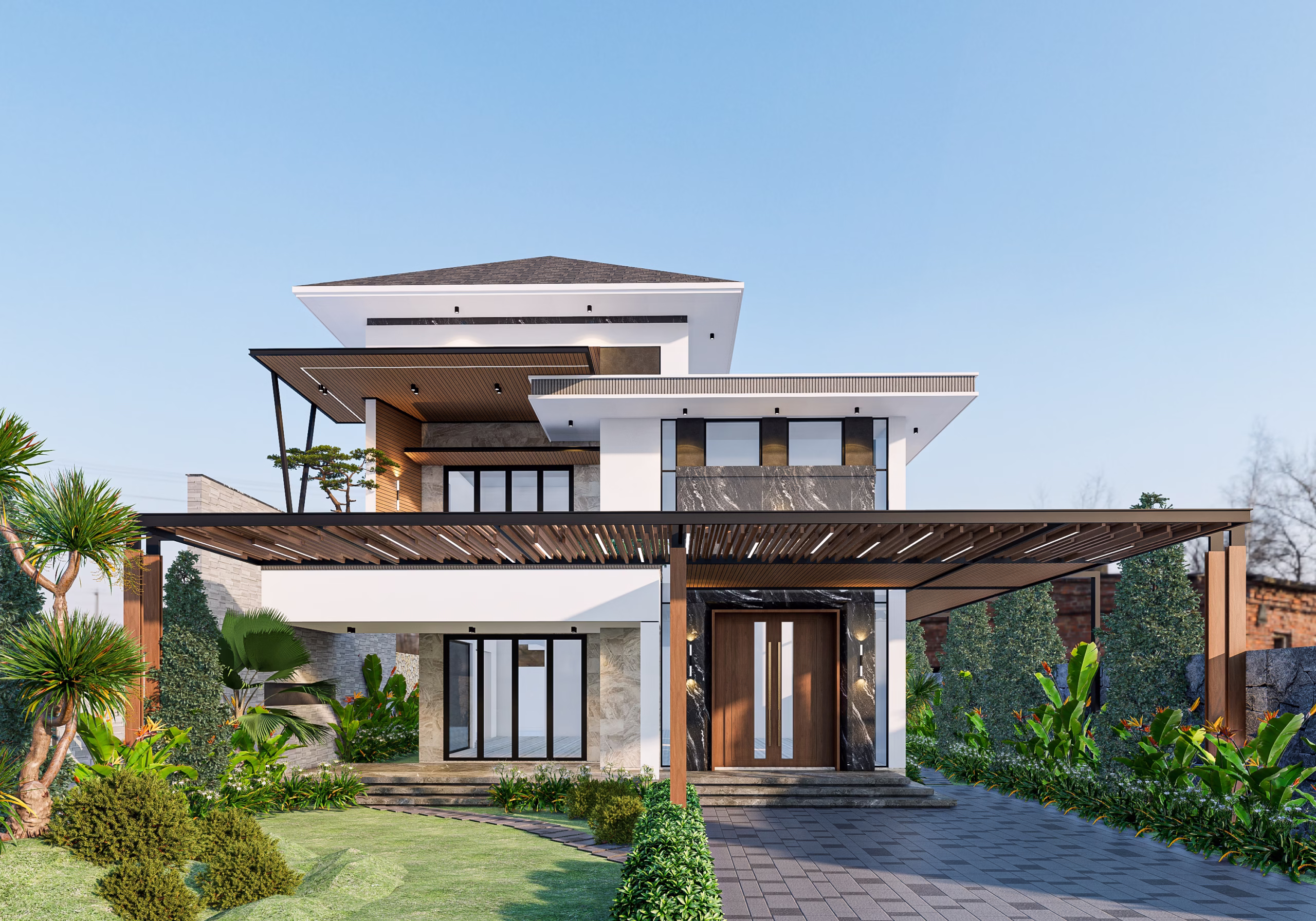 Thiết kế nhà ở gia đình 2 tầng tại Quảng Bình không chỉ đáp ứng nhu cầu sinh hoạt mà còn mang lại không gian sống thoải mái, tiện nghi cho các thành viên trong gia đình.